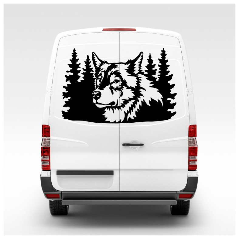 Wolf Forest Car Sticker Decal