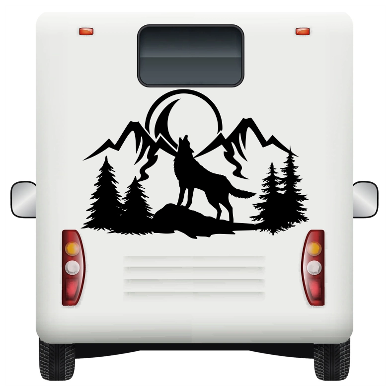 Wolf Mountain Car Sticker Decal