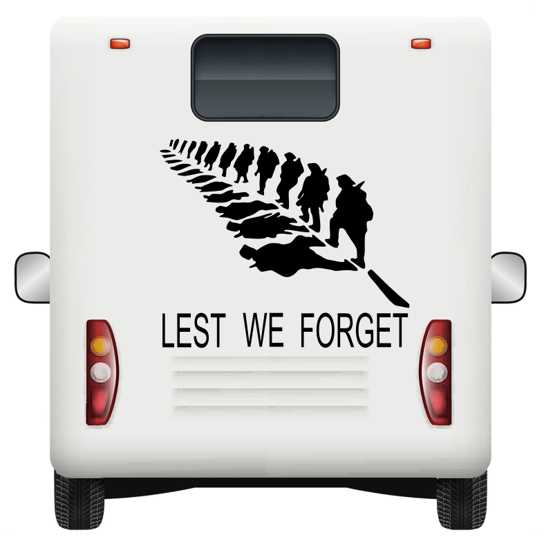Lest We Forget Feather Car Decal Sticker