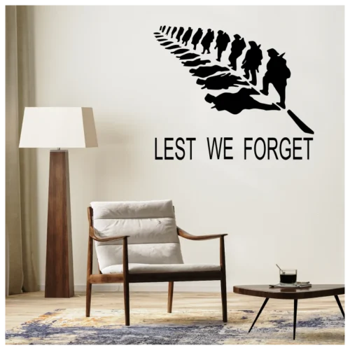 Lest We Forget Feather Wall Sticker