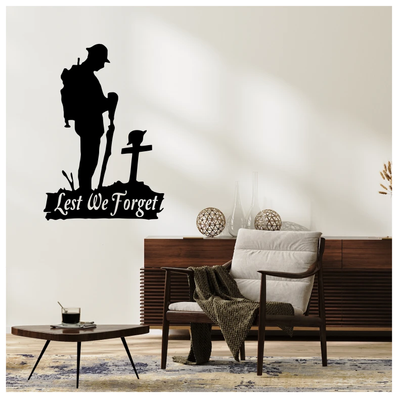 Lest We Forget Soldier Wall Sticker