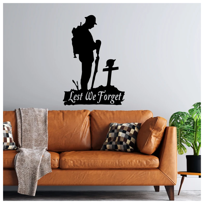 Lest We Forget Soldier Wall Sticker