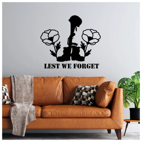 Lest We Forget Boots Wall Sticker