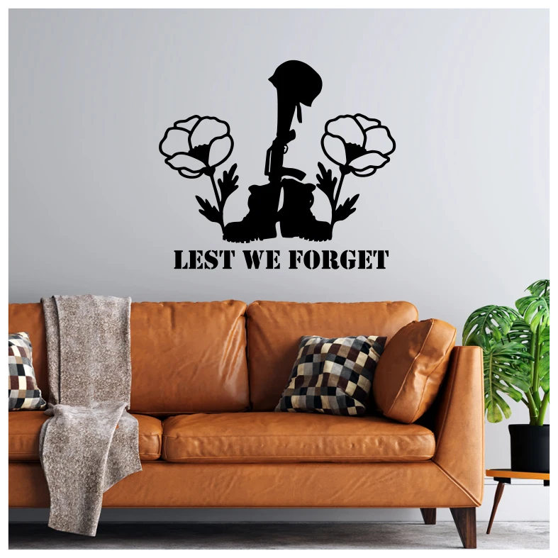 Lest We Forget Boots Wall Sticker