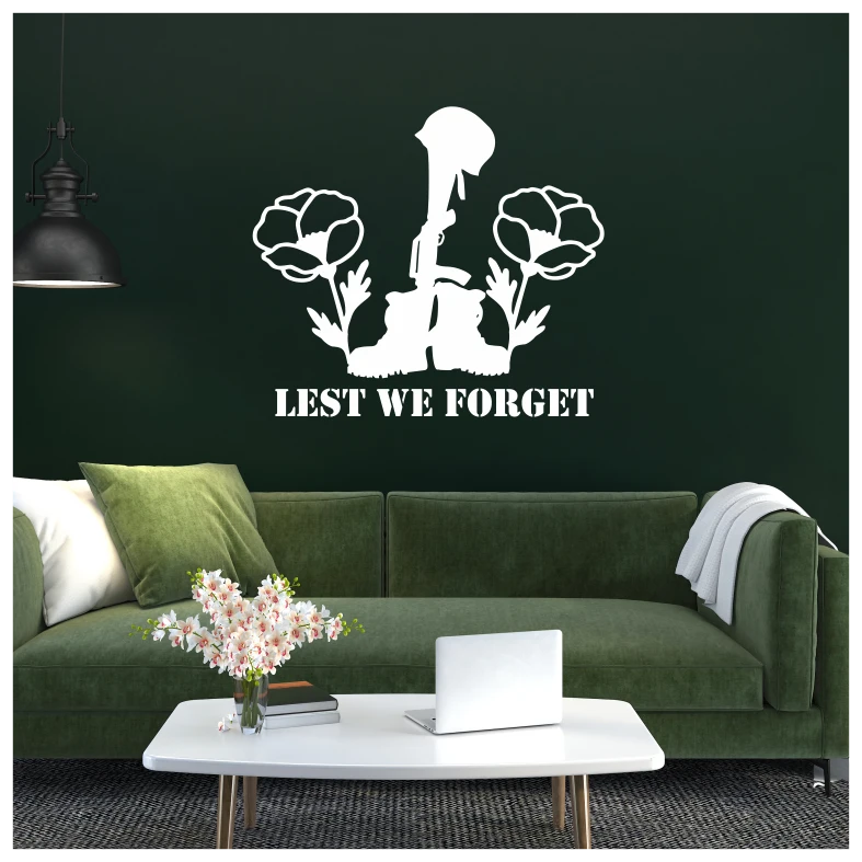 Lest We Forget Boots Wall Sticker