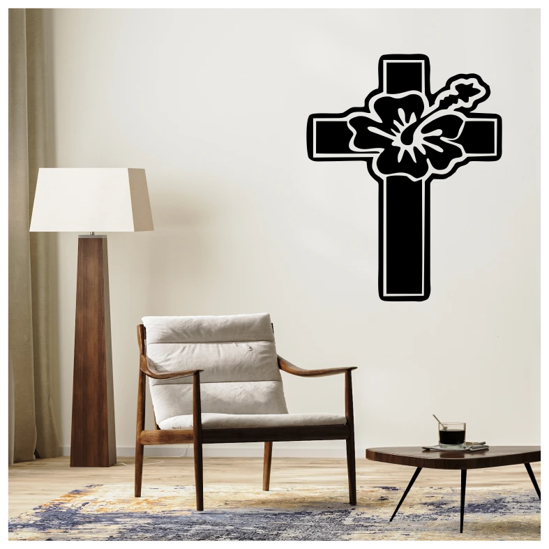 Lest We Forget Cross Wall Sticker