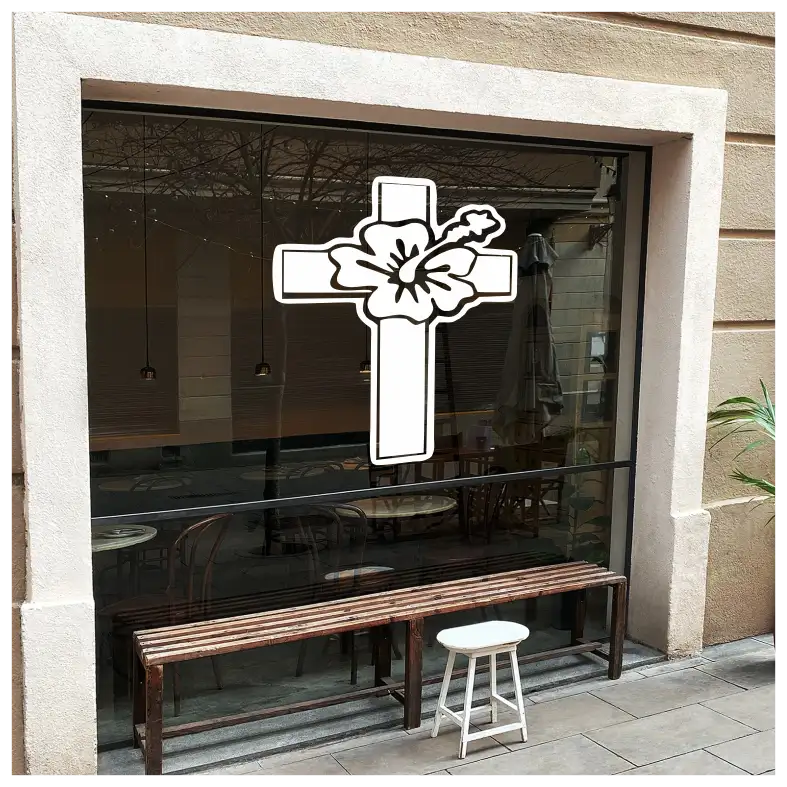 Lest We Forget Cross Wall Sticker