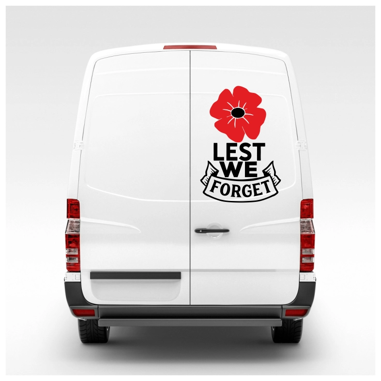 Lest We Forget Poppy Car Sticker Decals