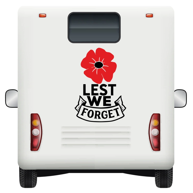 Lest We Forget Poppy Car Sticker Decals