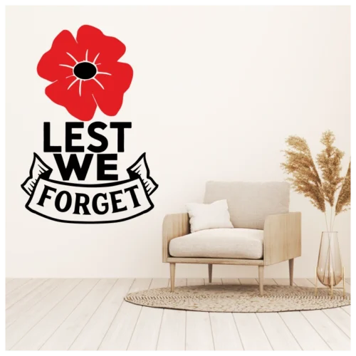 Lest We Forget Poppy Wall Sticker