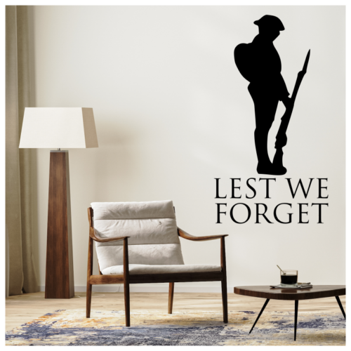 Lest We Forget Soldier Wall Sticker