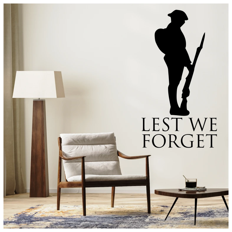 Lest We Forget Soldier Wall Sticker