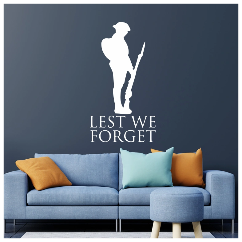Lest We Forget Soldier Wall Sticker