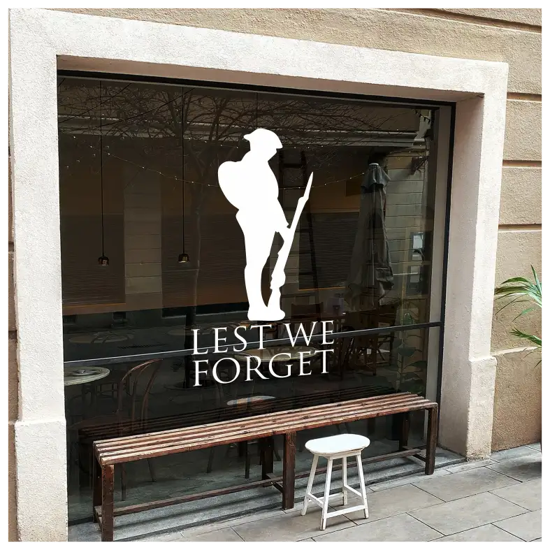 Lest We Forget Soldier Wall Sticker