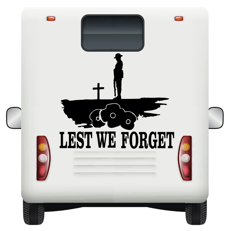 Lest We Forget Soldier Car Sticker Decals