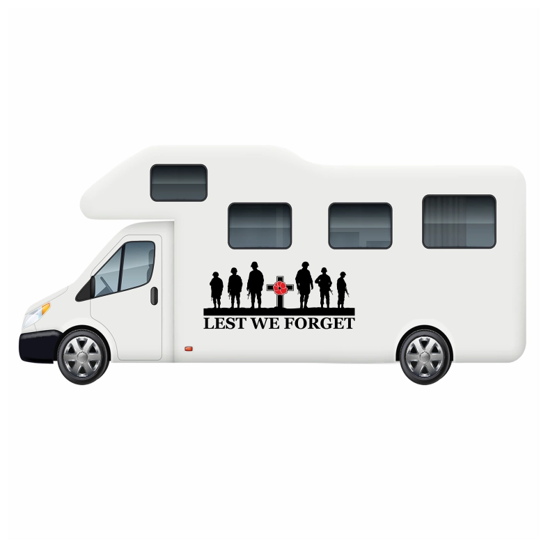 Lest We Forget Soldiers Car Sticker Decals