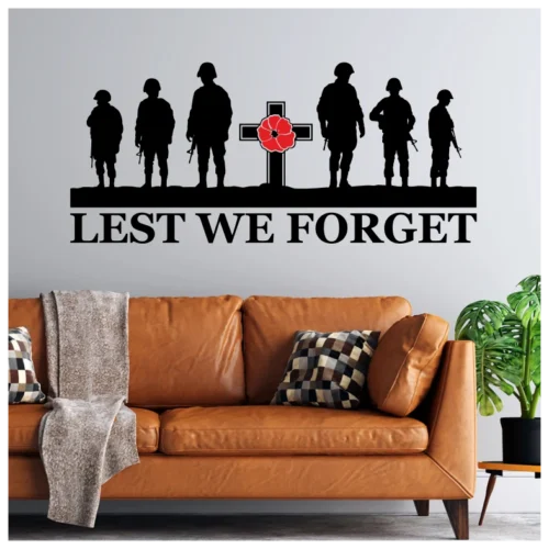 Lest we Forget Soldiers Wall Sticker
