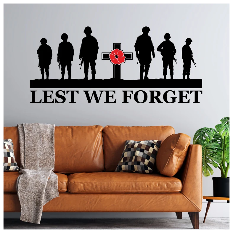 Lest we Forget Soldiers Wall Sticker