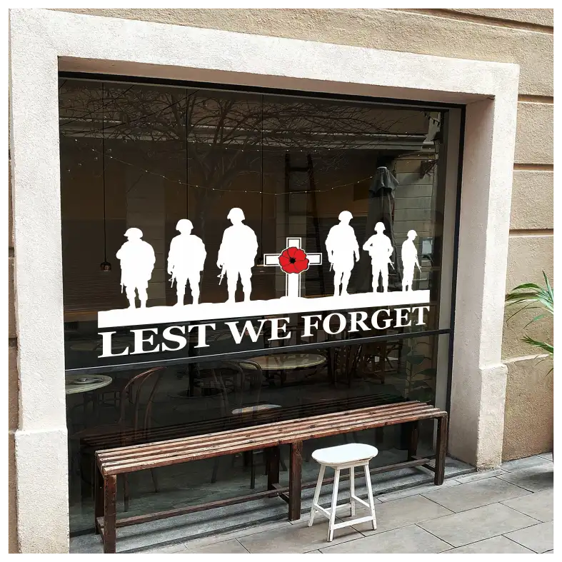 Lest we Forget Soldiers Wall Sticker
