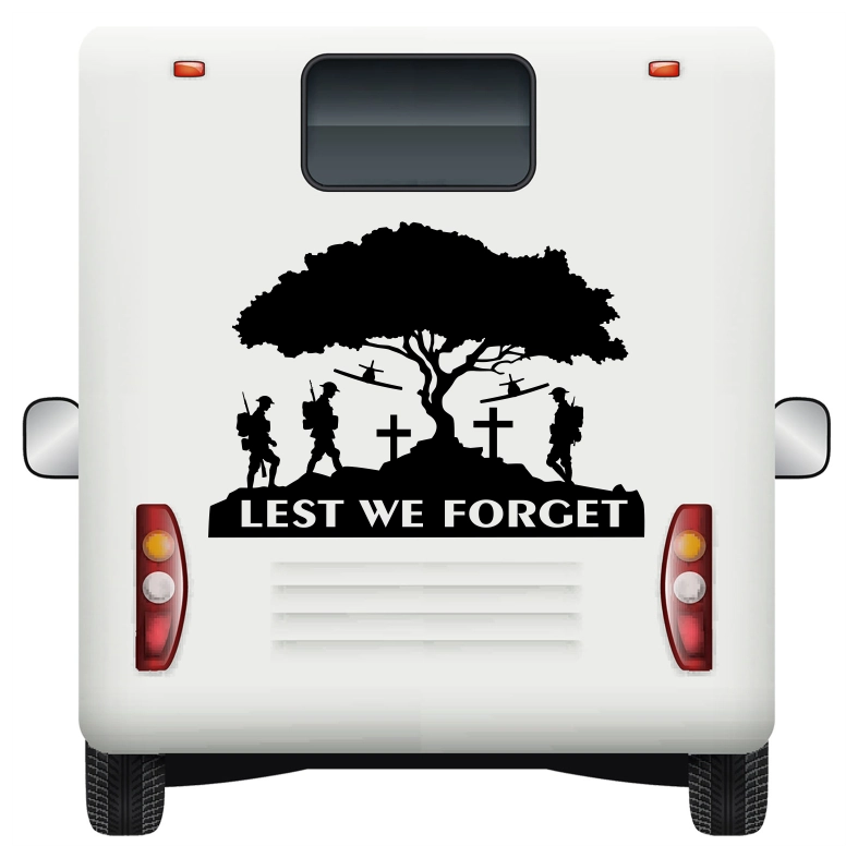 Lest We Forget Tree Car Sticker Decals