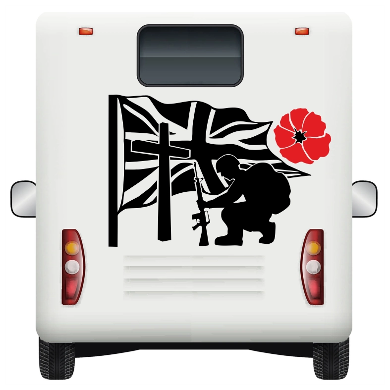 Lest We Forget Flag Car Sticker Decals
