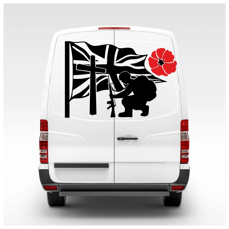 Lest We Forget Flag Car Sticker Decals