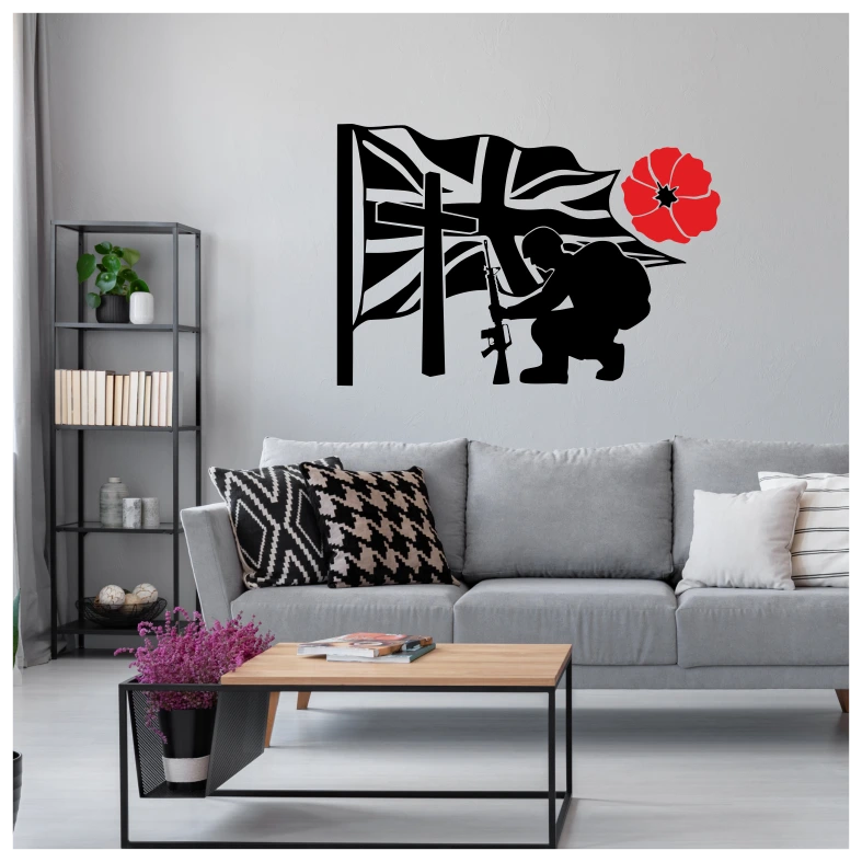 Lest We Forget Flag Wall Sticker
