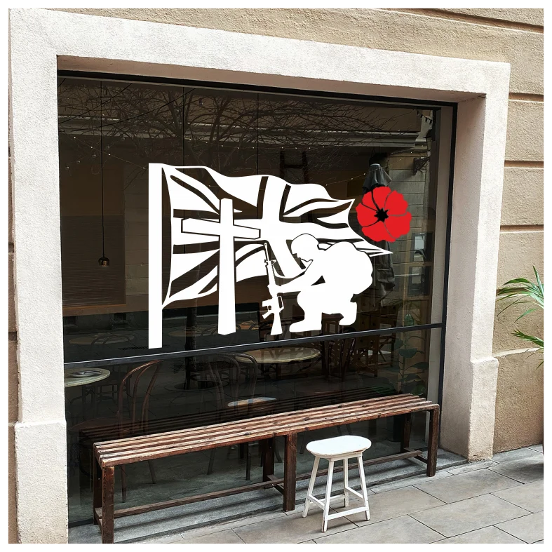 Lest We Forget Flag Wall Sticker
