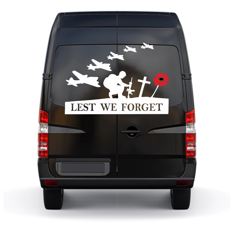 Lest We Forget Airplane Car Sticker Decals