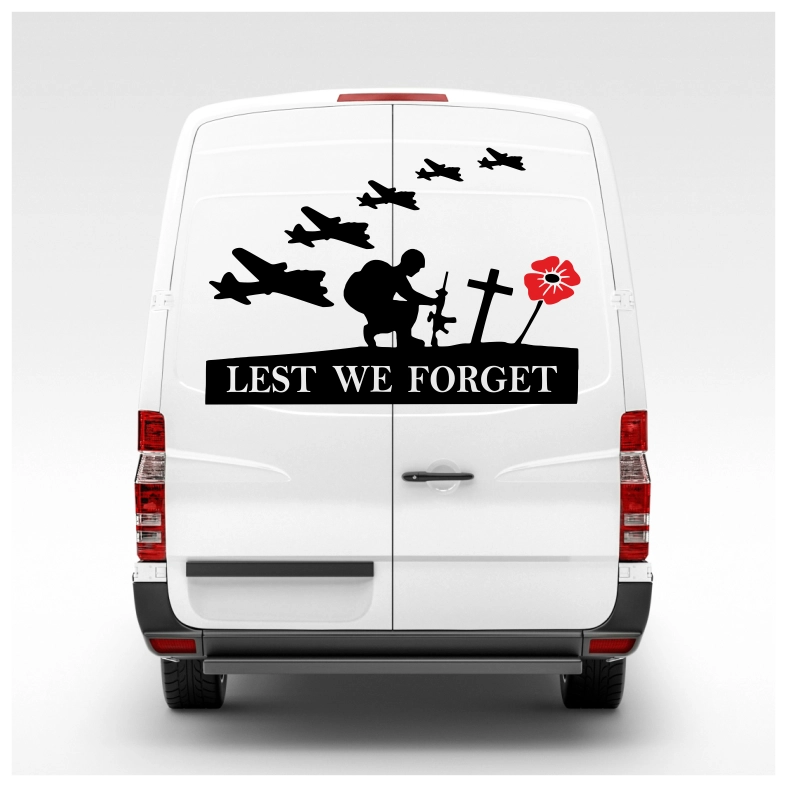 Lest We Forget Airplane Car Sticker Decals