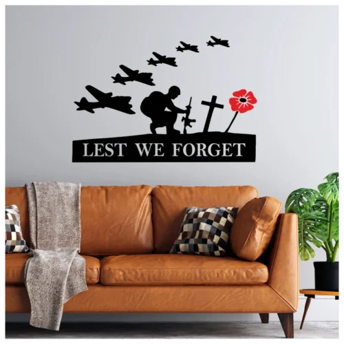Lest We Forget Airplane Wall Sticker