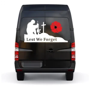 INDIGOS UG Adesivo Auto - Sticker - Auto - JDM - Die Cut - US Military Kneeling Soldier Decal Window Sticker - Nero - 93 mmx88 mm