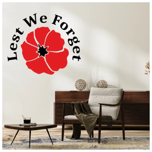 Lest We Forget Poppy Wall Sticker