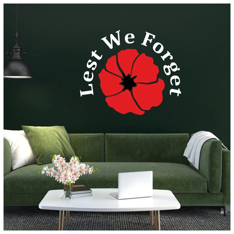 Lest We Forget Poppy Wall Sticker
