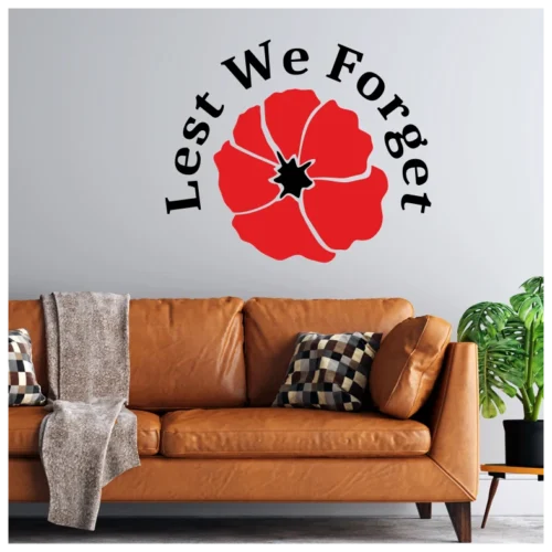 Lest We Forget Poppy Wall Sticker