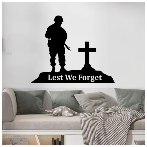 Lest We Forget Soldier Wall Sticker
