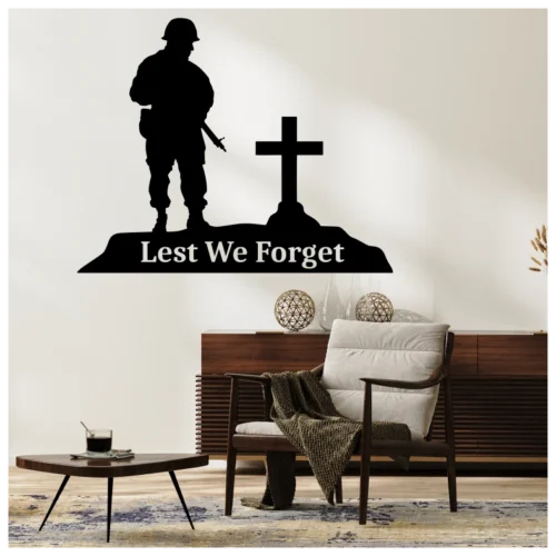 Lest We Forget Soldier Wall Sticker