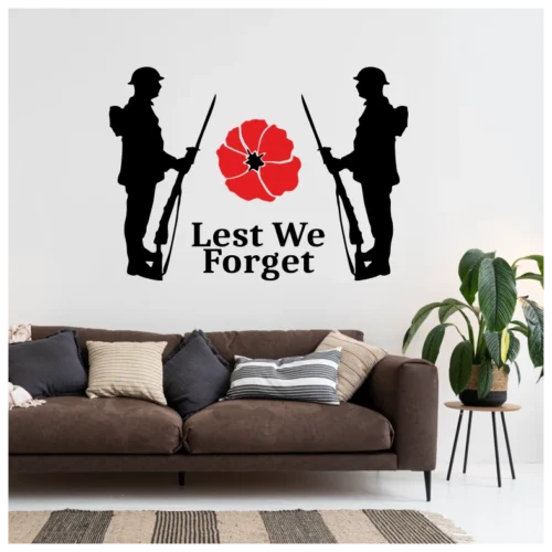 Lest We Forget Soldiers Wall Sticker