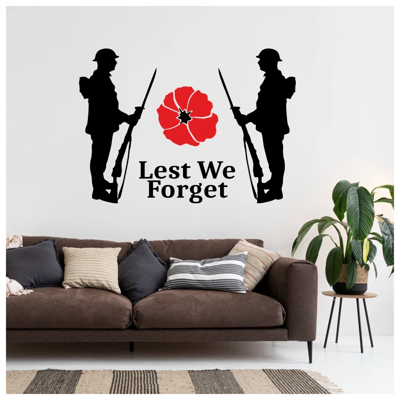 Lest We Forget Soldiers Wall Sticker