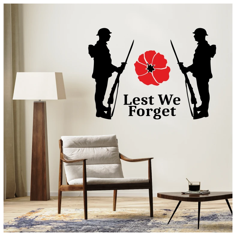 Lest We Forget Soldiers Wall Sticker
