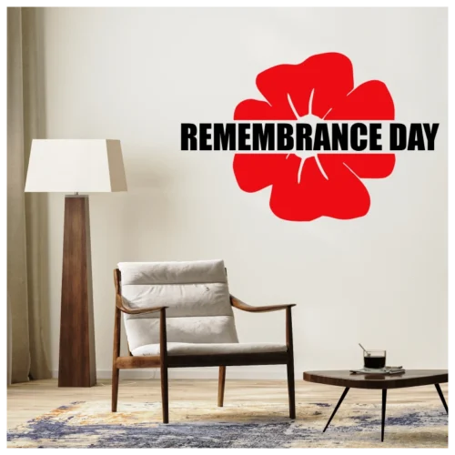 Remembrance Day Poppy Wall Sticker