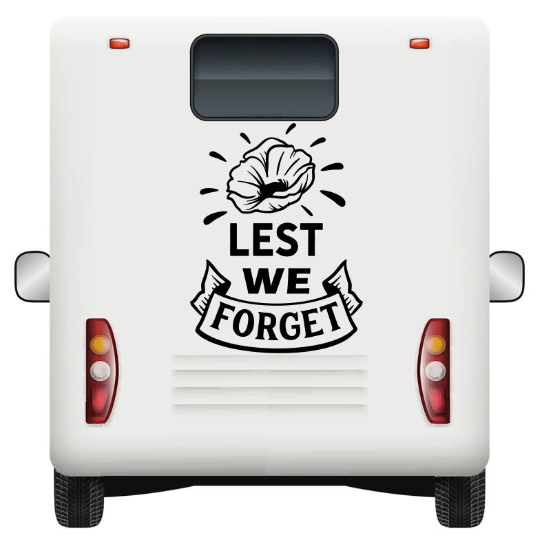 Lest We Forget Poppy Car Sticker Decals