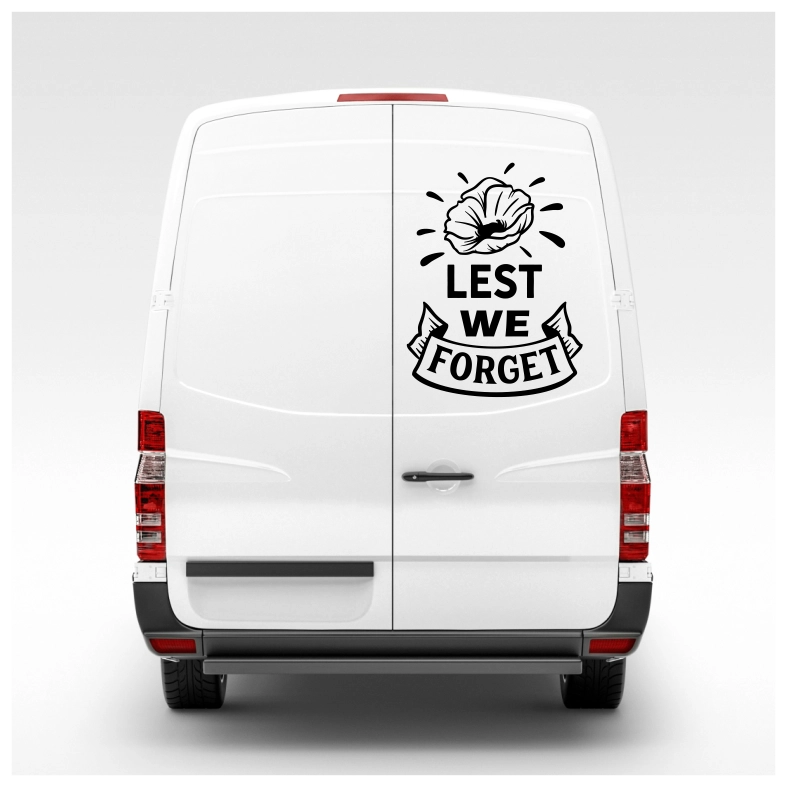 Lest We Forget Poppy Car Sticker Decals