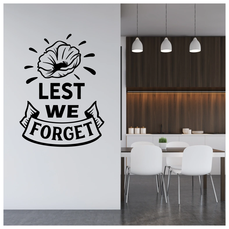 Lest We Forget Poppy Wall Sticker