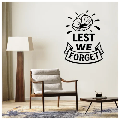 Lest We Forget Poppy Wall Sticker