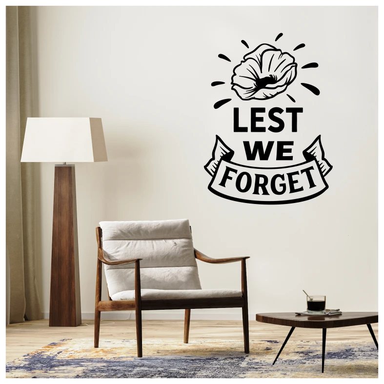 Lest We Forget Poppy Wall Sticker
