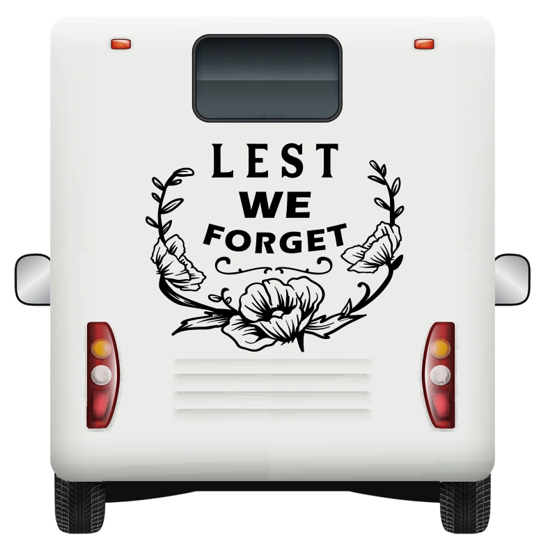 Lest We Forget Poppy Car Sticker Decals