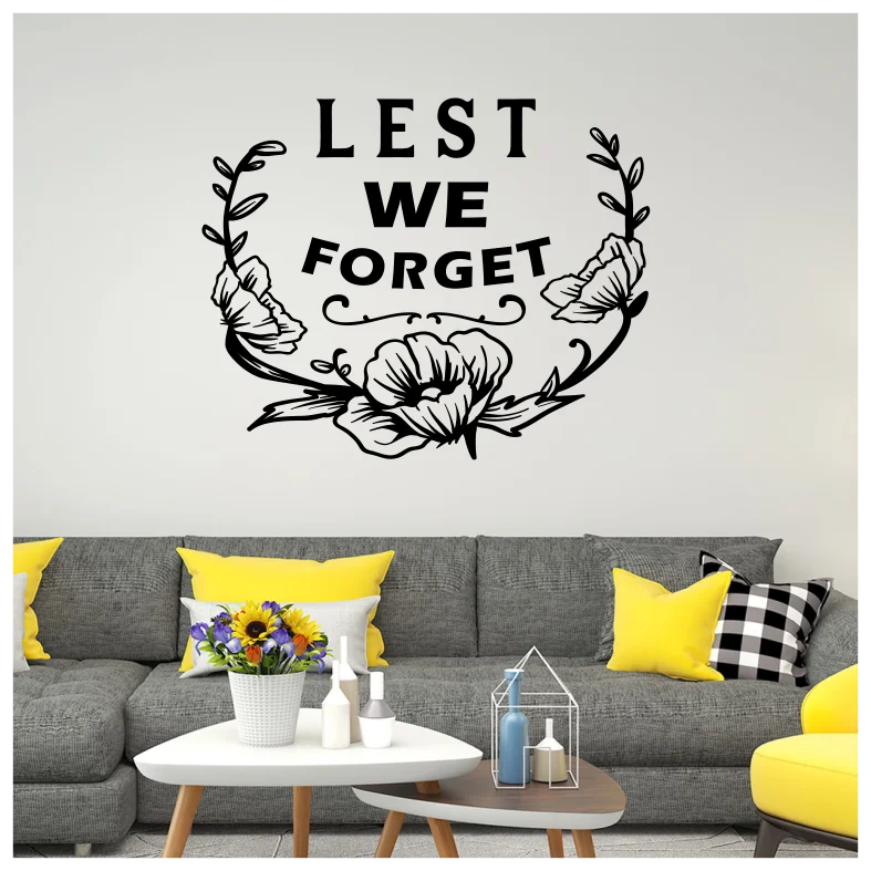 Lest We Forget Poppy Wall Sticker
