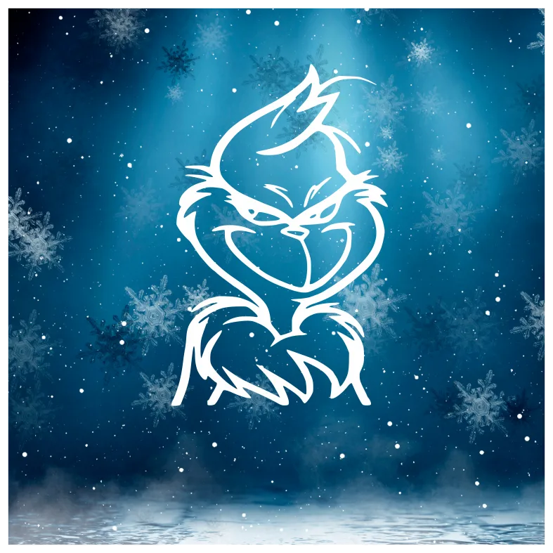 Grinch Face Wall Sticker