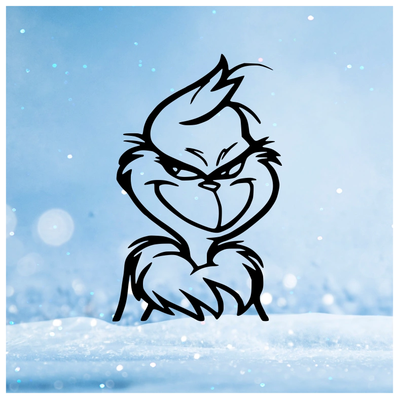 Grinch Face Wall Sticker